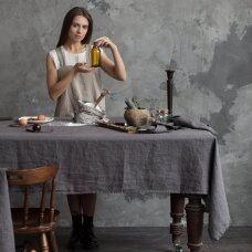 Gray Linen Tablecloth