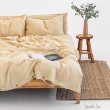 Chamomile Linen Duvet Cover With Buttons