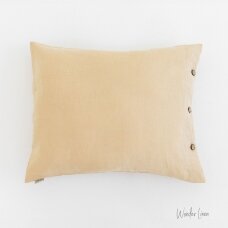 Chamomile Linen Pillowcase With Buttons