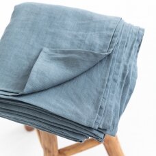 Dusty Blue Linen Flat Sheet