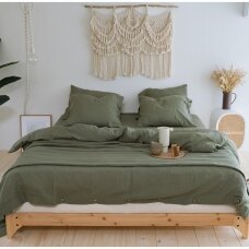 Eucalyptus Linen Duvet Cover With Buttons