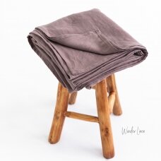 Mauve Taupe Linen Flat Sheet