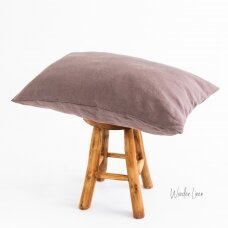 Mauve taupe Linen Pillowcase