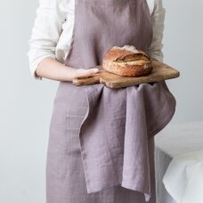 Mauve Taupe Linen Tea Towel