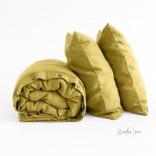 Moss Yellow Linen Duvet Cover Set