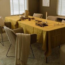 Moss Yellow Linen Tablecloth