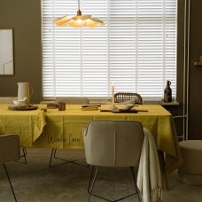 Moss Yellow Linen Tablecloth