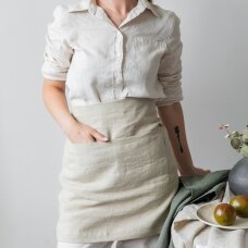 Natural Linen Cafe Apron