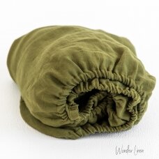 Olive Linen Fitted Sheet