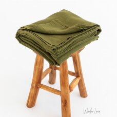 Olive Linen Flat Sheet