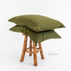 Olive Linen Pillowcase