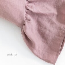 Woodrose Linen Pillowcase With Ruffle