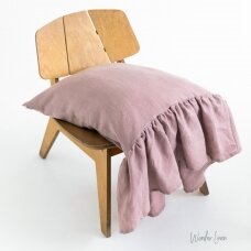 Woodrose Linen Pillowcase With Ruffle